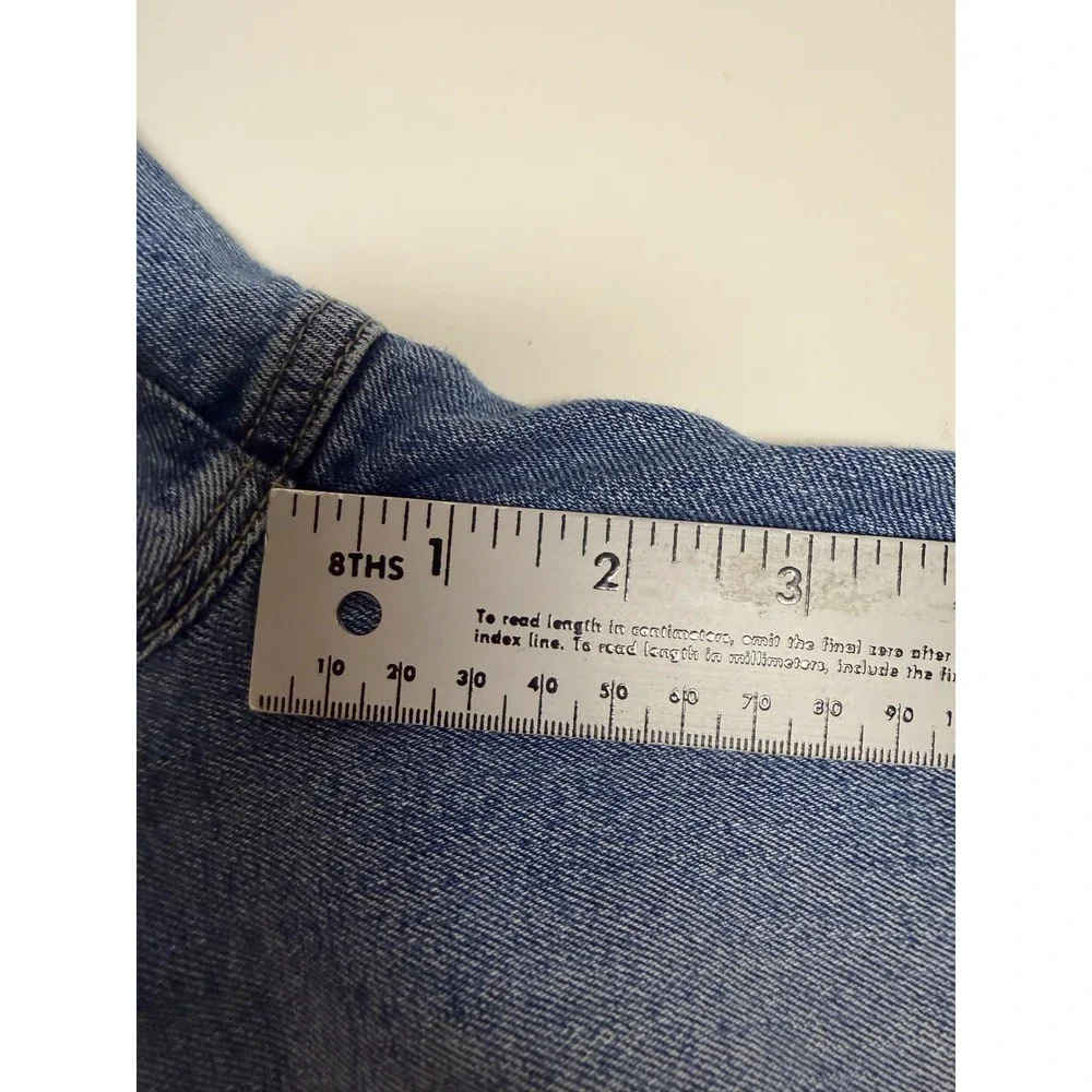 Liverpool‎ Womens 4/27 Blue Crop Flare Raw Step Hem Stretch Denim Jeans